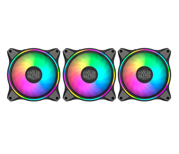 COOLER MASTER Zestaw wentylatorów dozasilacza/obudowy  Masterfan MF120 HALO 3w1 ARGB MFL-B2DN-183PA-R1 - 732530 - zdjęcie
